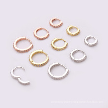 Creative Mini Earrings Women's Zircon Ear Studs Puncture European And American-Style Piercing Jewelry
